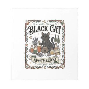 Bloc-note Apothicaire Chat Noir Chat Sorcière Mystique Apoth