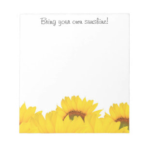 Bloc-note Apportez vos propres tournesols de soleil