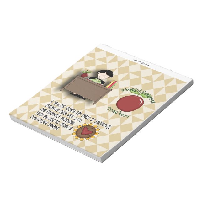 Bloc-note Appréciation de l'enseignant Candy Bar Wrapper Cad (Tourné)