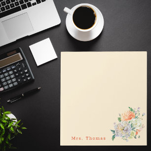 Bloc-note Appréciation de l'enseignant en aquarelle moderne