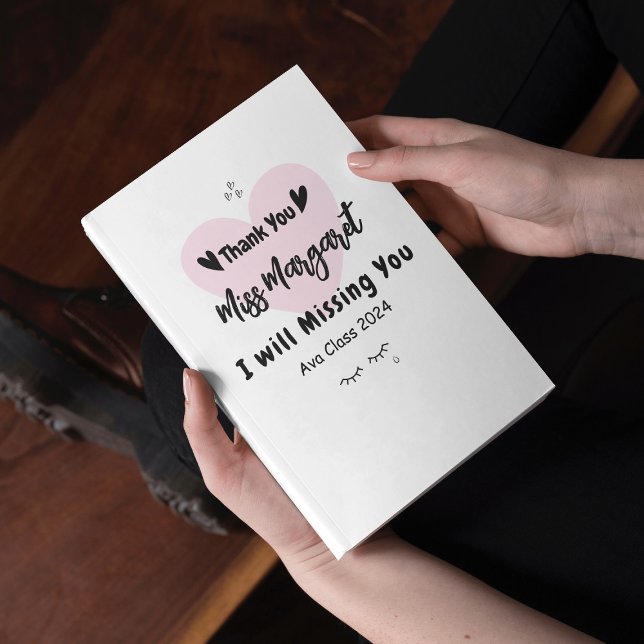 Bloc-note Appréciation de l'enseignant Merci École sur mesur (Créateur téléchargé)