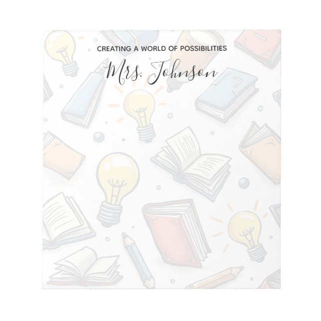 Bloc-note Appréciation de l'enseignant Motif créatif Doodle (Devant)