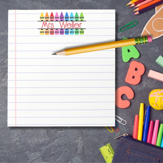 Bloc-note Appréciation de l'enseignant Personnalisé Red Cray (Créateur téléchargé)