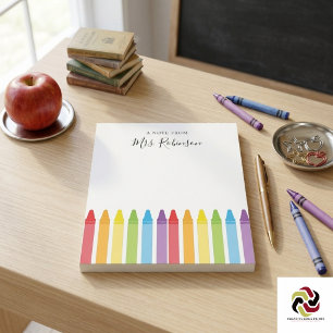 Bloc-note Appréciation de l'enseignant Rainbow Crayon