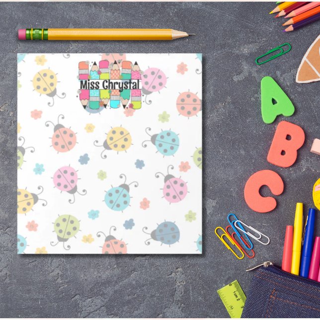 Bloc-note Appréciation de l'enseignant Rainbow Pencil Ladybu (Créateur téléchargé)