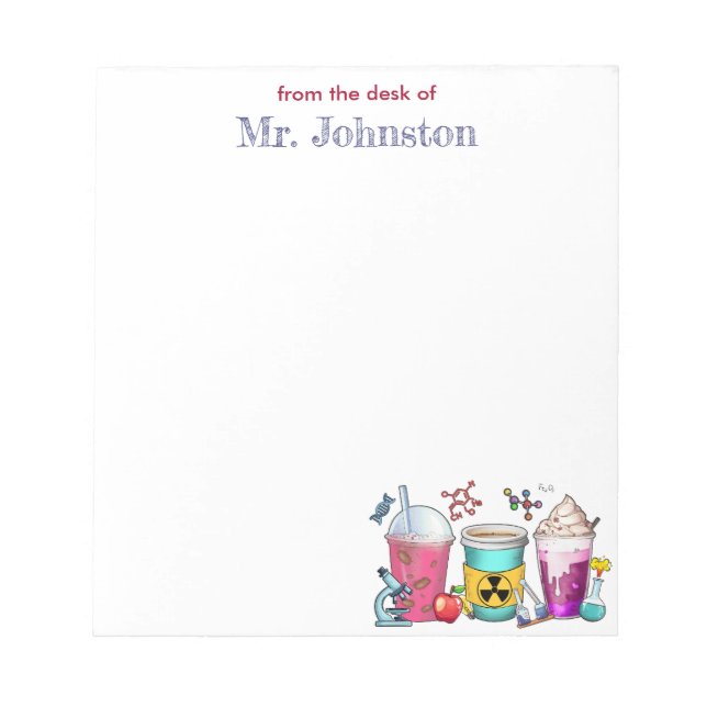 Bloc-note Appréciation de l'enseignant scientifique Café per (Devant)