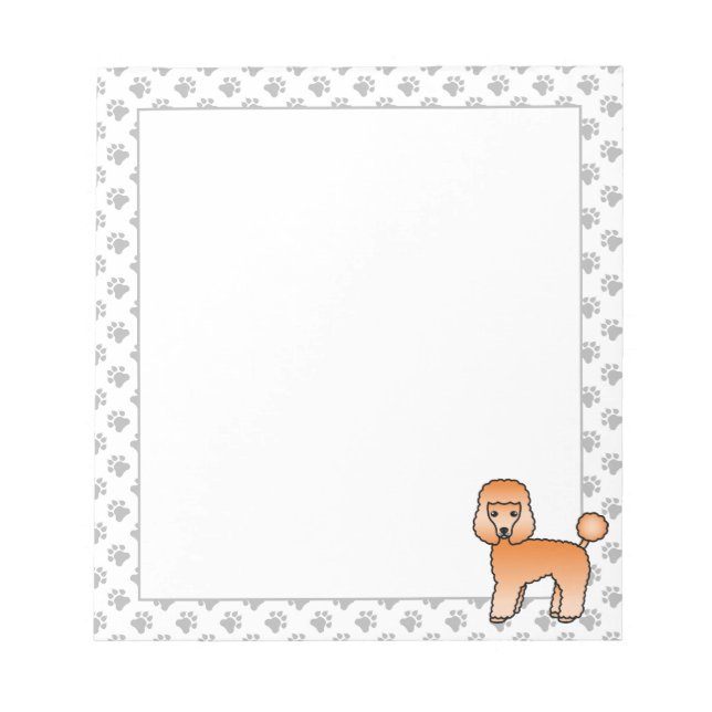 Bloc-note Apricot Toy Poodle mignon Cartoon Chien (Devant)