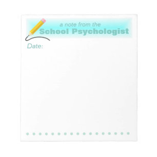 Bloc-note Aqua Accents School Psychologist's Note Pad