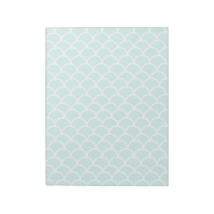 Bloc-note Aqua Blue Fish scale pattern