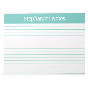 Bloc-note Aqua Lined 11 x 8,5 Paysage personnalisé