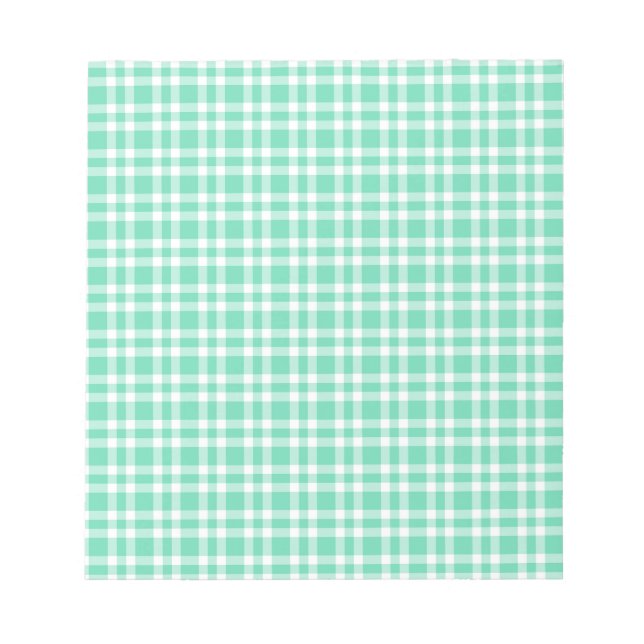 Bloc-note Aquamarine motif carreaux blanc (Devant)