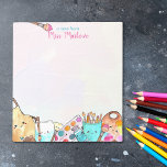 Bloc-note Aquarelle Art Enseignant Appréciation Don<br><div class="desc">Célébrez la créativité et la passion des éducateurs d'art avec notre adorable aquarelle Appréciation de l'enseignant d'art Notepad personnalisé! Conçu spécialement pour les professeurs d'art, ce carré de charme présente une bordure fantaisiste remplie de multiples images clipart de fournitures de peinture - brosses, peintures et tablier d'artiste - invoquant l'essence...</div>