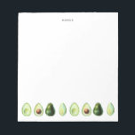 Bloc-note Aquarelle Avocado Garland Personnalisé<br><div class="desc">Bloc-notes personnalisable avec des tranches d'avocat et d'avocat d'aquarelle. Ce bloc-notes avocat sera parfait comme cadeau personnalisé. Personnalisez en ajoutant un nom ou une courte phrase.</div>