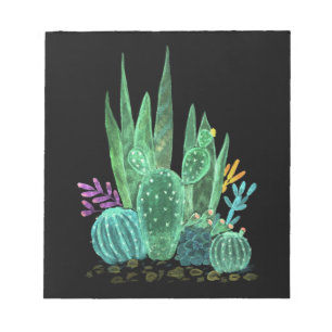 Bloc-note Aquarelle, cactus