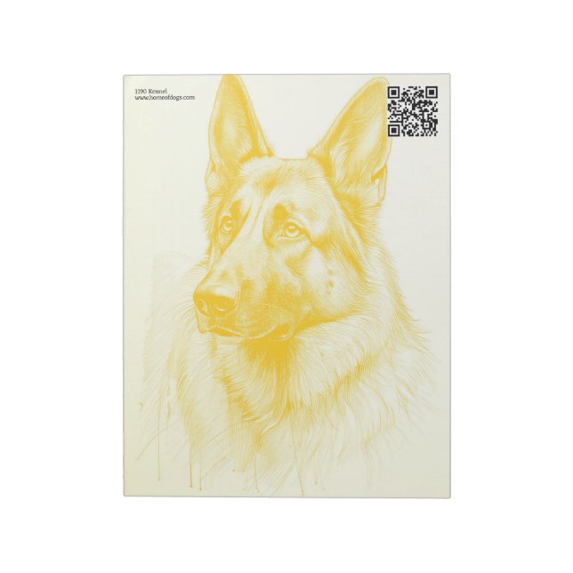 Bloc-note Aquarelle Chiens bergers allemands (Tourné)