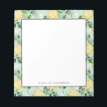 Bloc-note Aquarelle Citron et Motif de verdure Personnalisé<br><div class="desc">Bloc-notes citron personnalisable. Il dispose d'un motif de couleur aquarelle citron et verdure. Personnalisez en ajoutant des noms et d'autres détails Ce bloc-notes citron motif est parfait comme un cadeau.</div>