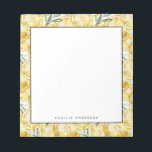 Bloc-note Aquarelle Citron Slices Motif Personnalisé<br><div class="desc">Bloc-notes citron personnalisable. Il dispose d'un motif de tranche de citron aquarelle. Personnalisez en ajoutant des noms et d'autres détails Ce bloc-notes citron motif est parfait comme un cadeau.</div>