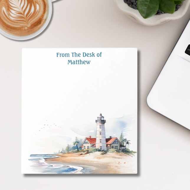 Bloc-note Aquarelle côtière personnalisée (Créateur téléchargé)