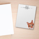 Bloc-note Aquarelle de chat sournois Nom du monogramme<br><div class="desc">Cette conception peut être personnalisée dans la zone fournie en modifiant la photo et/ou le texte. Vous pouvez également le customiser en cliquant sur Personnaliser ce Modèle, puis en choisissant l'option cliquer pour customiser et supprimer ou modifier la couleur de l'arrière - plan, ajouter du texte, modifier la couleur ou...</div>