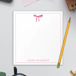Bloc-note Aquarelle de giron personnalisée rose arc<br><div class="desc">Bloc-notes personnalisé girly aquarelle rose arc. Ce Bloc-notes personnalisé d'aquarelle girly rose arc peut être customisé avec un nom pour un cadeau parfait.</div>