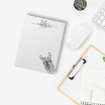 Bloc-note Aquarelle de lama de Sneaky Nom du monogramme<br><div class="desc">Cette conception peut être personnalisée dans la zone fournie en modifiant la photo et/ou le texte. Vous pouvez également le customiser en cliquant sur Personnaliser ce Modèle, puis en choisissant l'option cliquer pour customiser et supprimer ou modifier la couleur de l'arrière - plan, ajouter du texte, modifier la couleur ou...</div>