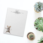 Bloc-note Aquarelle de souris Nom du monogramme<br><div class="desc">Cette conception peut être personnalisée dans la zone fournie en modifiant la photo et/ou le texte. Vous pouvez également le customiser en cliquant sur Personnaliser ce Modèle, puis en choisissant l'option cliquer pour customiser et supprimer ou modifier la couleur de l'arrière - plan, ajouter du texte, modifier la couleur ou...</div>