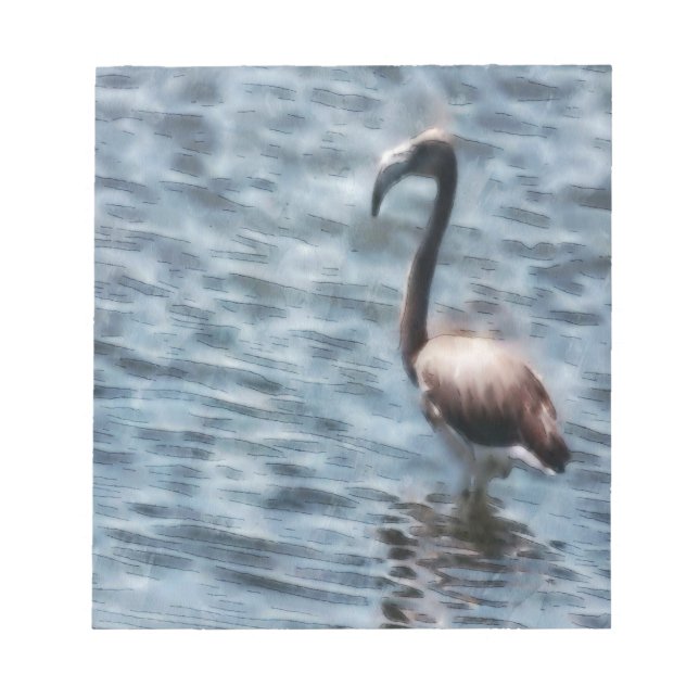 Bloc-note Aquarelle flambant Flamant rose (Devant)