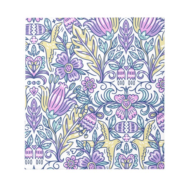 Bloc-note Aquarelle Fleur coloré Nature Élégante (Devant)