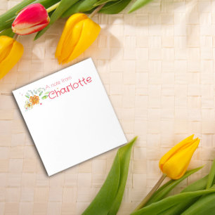 Bloc-note Aquarelle fleur sauvage du pays Boho