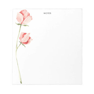 Bloc-note Aquarelle Fleurs Roses Roses Roses Rouges Personna