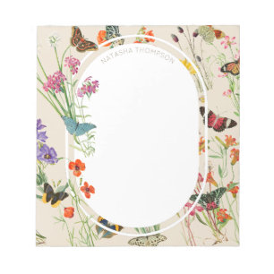 Bloc-note Aquarelle Fleurs sauvages & papillons Jardin Flora