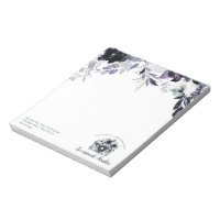 Aquarelle florale Nocturne Personnalisée Texte et 