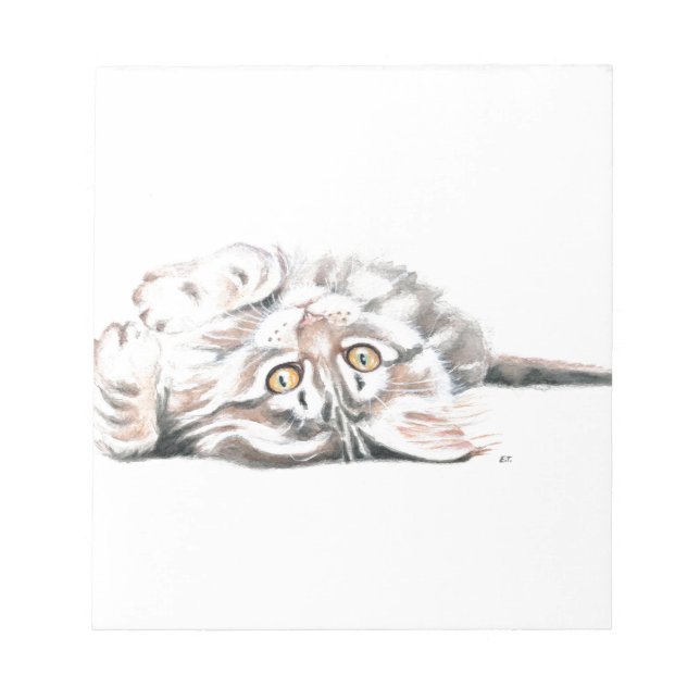 Bloc-note Aquarelle mignonne Maine Coon Kitty (Devant)