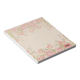Bloc-note Aquarelle moderne fleurs colorées & personnaliser