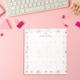 Bloc-note Aquarelle mouton & pingouin bonbons rêve  Nom rose