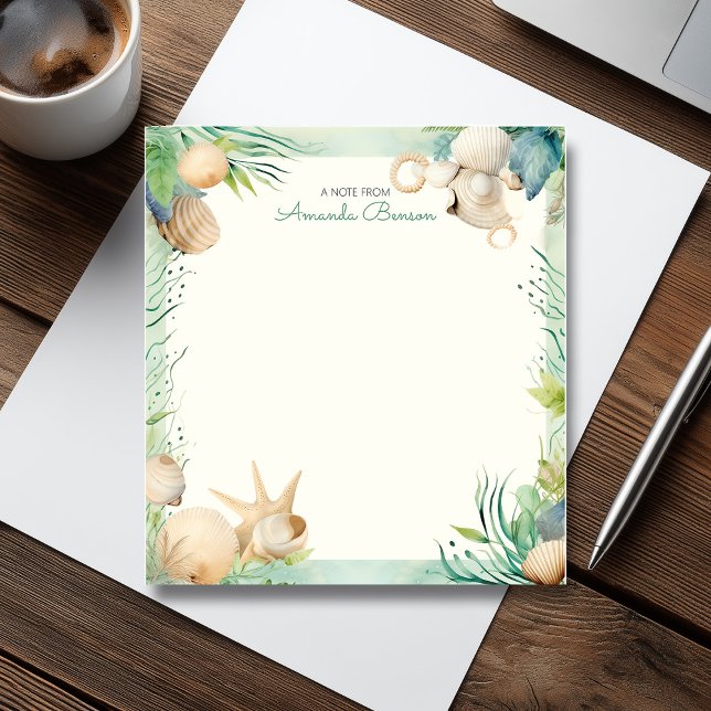 Bloc-note Aquarelle Nautique Tropical Maritime Nature (Watercolor Nautical Tropical Maritime Nature Notepad)