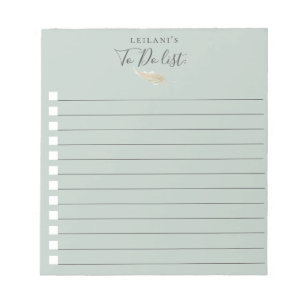 Bloc-note Aquarelle Pampas Grasse Pale Aqua