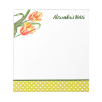 Aquarelle Parrot Jaune Tulipes Art Floral