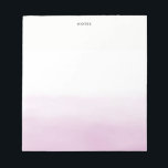 Bloc-note Aquarelle Pastel Purple Ombre Chic Personnalisé<br><div class="desc">Bloc-notes coloré et tendance avec ombre d'aquarelle violette pastel. Ce sera un accent parfait pour votre bureau. Personnalisez en ajoutant des noms,  monogrammes ou autres détails.</div>