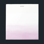 Bloc-note Aquarelle Pastel Purple Ombre Chic Personnalisé<br><div class="desc">Bloc-notes coloré et tendance avec ombre d'aquarelle violette pastel. Ce sera un accent parfait pour votre bureau. Personnalisez en ajoutant des noms,  monogrammes ou autres détails.</div>