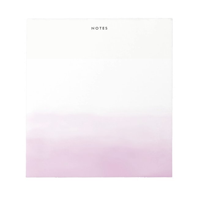 Bloc-note Aquarelle Pastel Purple Ombre Chic Personnalisé (Devant)