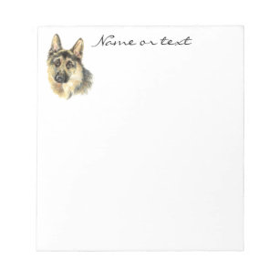 Bloc-note Aquarelle personnalisée Berger Allemand Animaux de