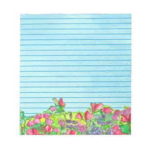 Bloc-note Aquarelle Pois doux Bleu