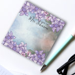 Bloc-note Aquarelle Purple Hydrangea Frame Du Bureau De<br><div class="desc">Design de bloc-notes personnalisé classique avec cadre hydrangée violet aquarelle sur un arrière - plan dégradé turquoise/vert/bleu. Le texte est entièrement modifiable. Utilisez l'option Personnaliser pour apporter des modifications. Utilisez l'outil Modifier la conception pour effectuer d'autres ajustements, comme la modification de la police, de la couleur de police ou de...</div>