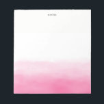 Bloc-note Aquarelle rose chaud Ombre Chic Personnalisé<br><div class="desc">Bloc-notes coloré et tendance avec de l'ombre d'aquarelle rose chaud. Ce sera un accent parfait pour votre bureau.</div>