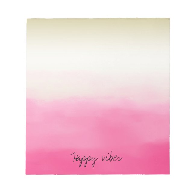 Bloc-note Aquarelle rose Glam Or Tie Dye (Devant)