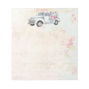 Bloc-note Aquarelle rustique de camionnage Vintage