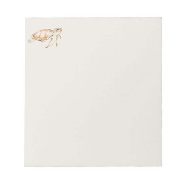 Bloc-note Aquarelle Tortue de mer Océan Animal Nature Art (Devant)