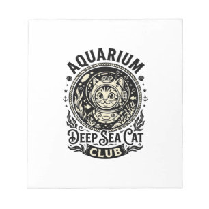 Bloc-note Aquarium Chat de mer profond Graphique de chat drô