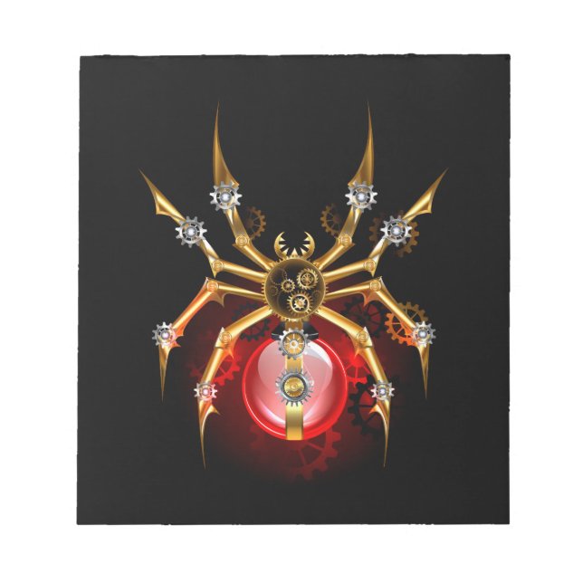 Bloc-note Araignée en vapeur noire (Devant)